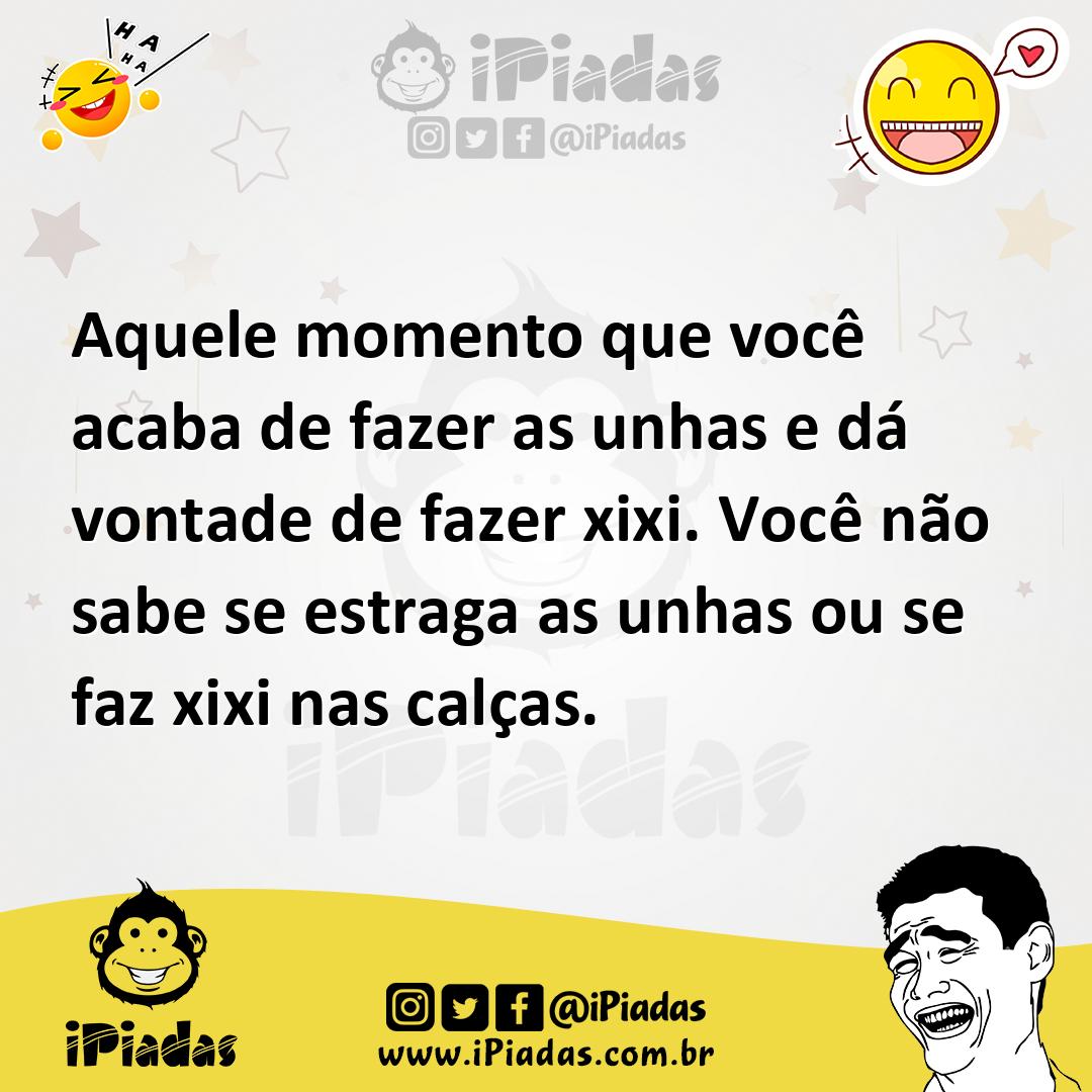 Ilustração de Aquele momento que você acaba de fazer as unhas e dá vontade de fazer... no iPiadas