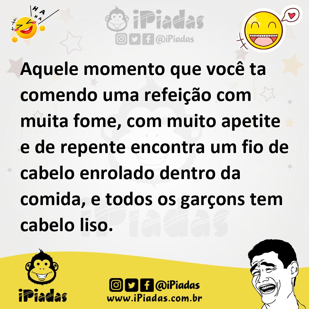 Ilustração de Aquele momento que você ta comendo uma refeição com muita fome, com mu... no iPiadas