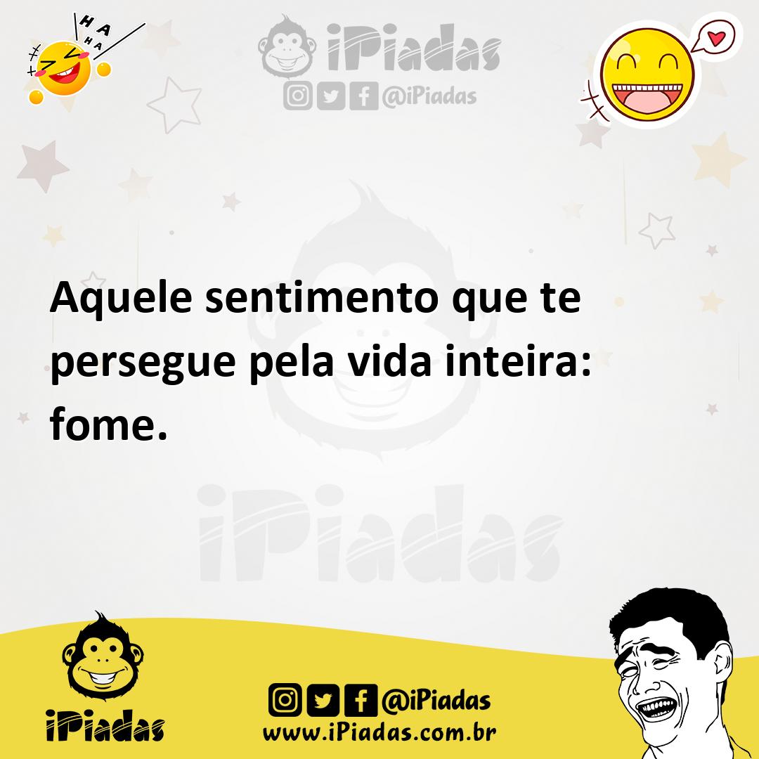 Ilustração de Aquele sentimento que te persegue pela vida inteira: fome. no iPiadas
