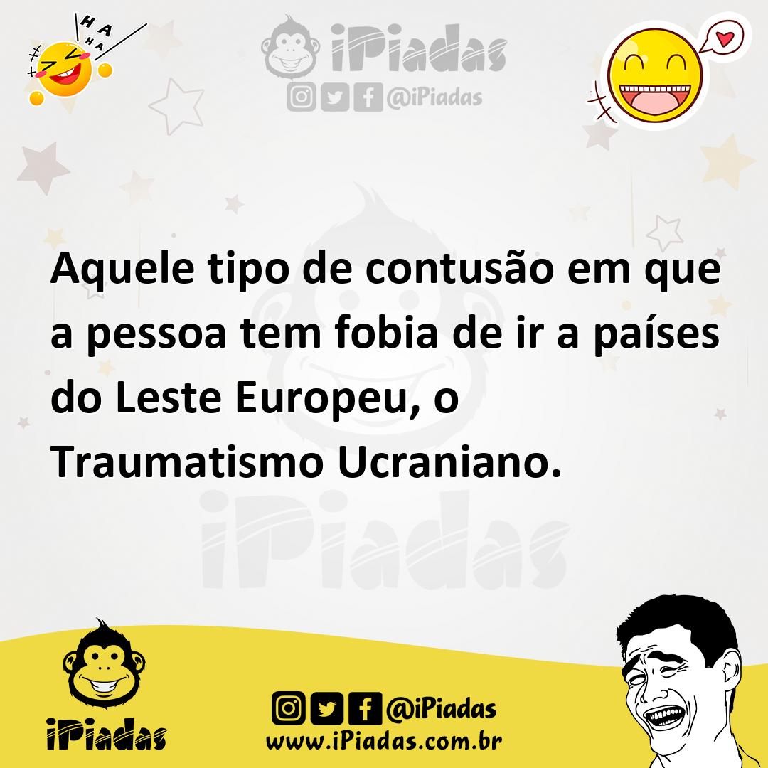 Ilustração de Aquele tipo de contusão em que a pessoa tem fobia de ir a países do Le... no iPiadas
