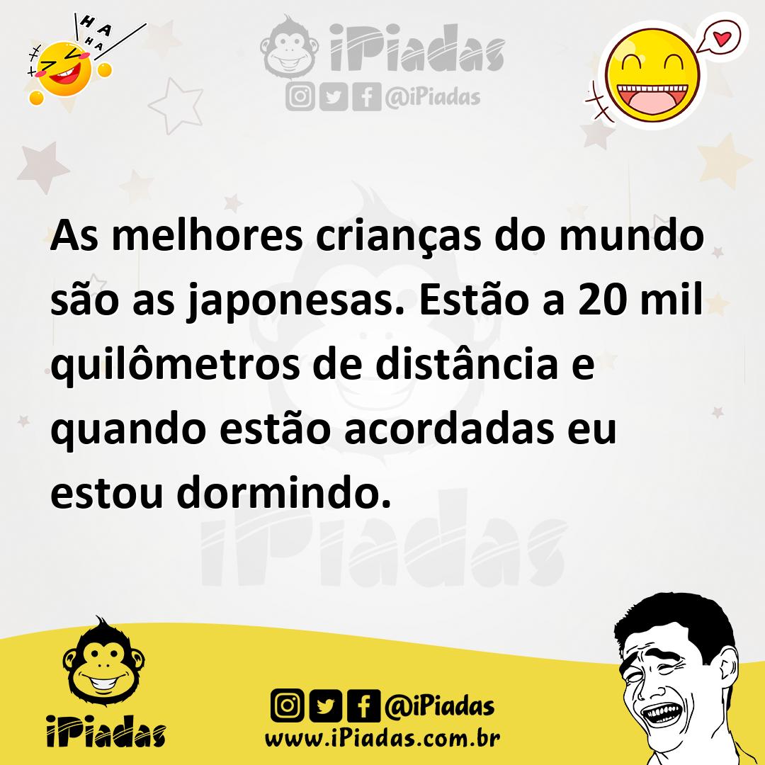 Ilustração de As melhores crianças do mundo são as japonesas. Estão a 20 mil quilôme... no iPiadas