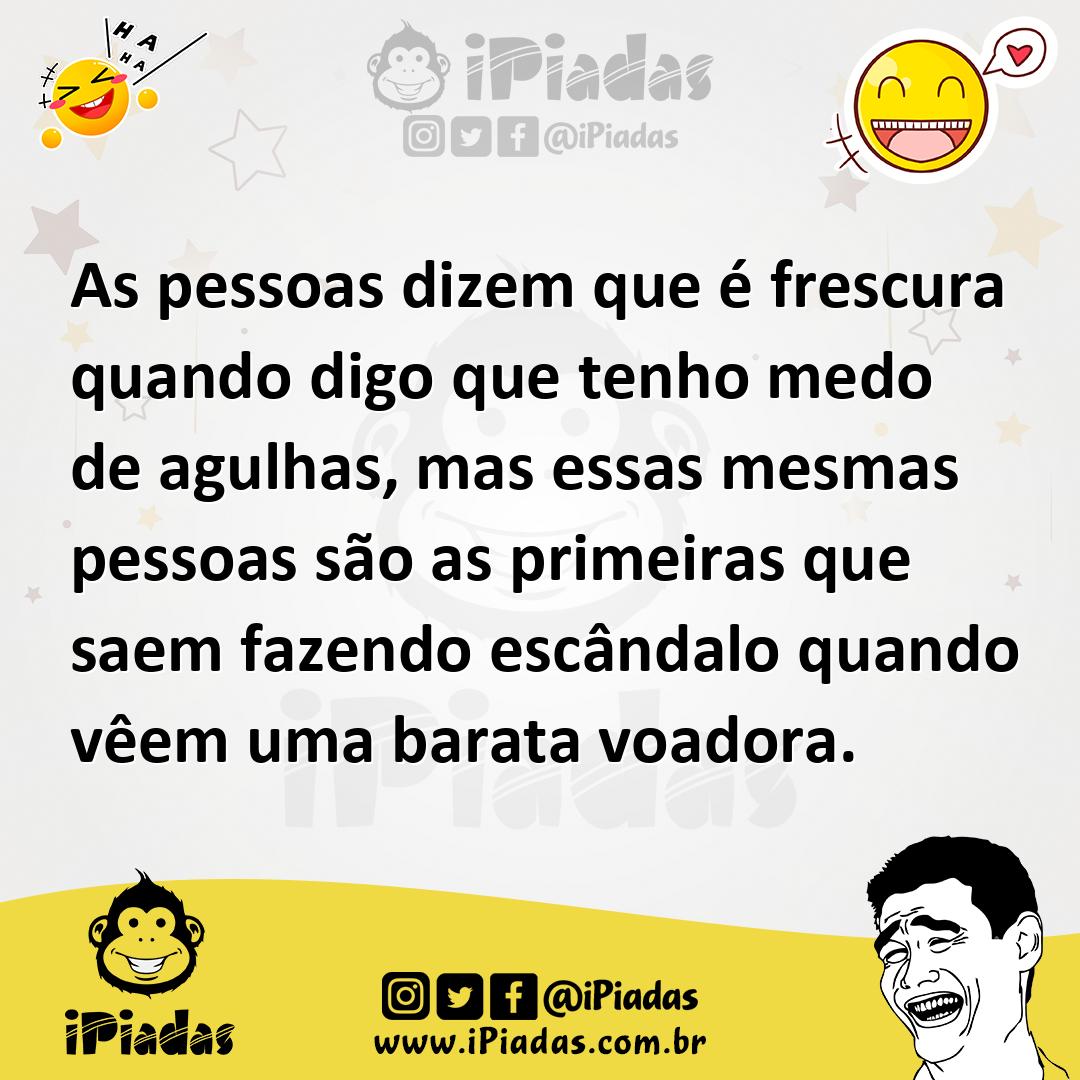 Ilustração de As pessoas dizem que é frescura quando digo que tenho medo de agulhas,... no iPiadas