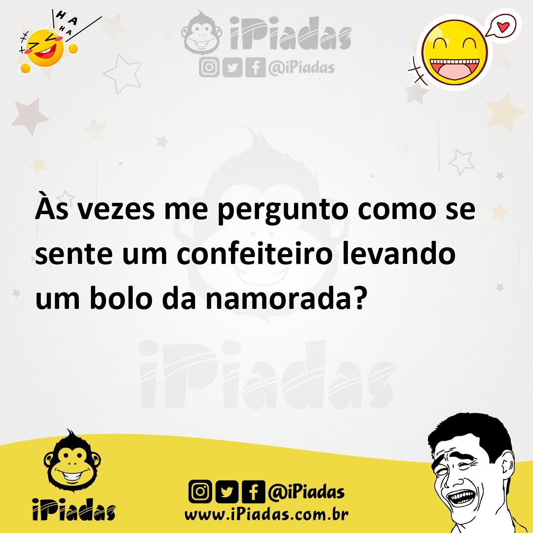 Ilustração de Às vezes me pergunto como se sente um confeiteiro levando um bolo da n... no iPiadas