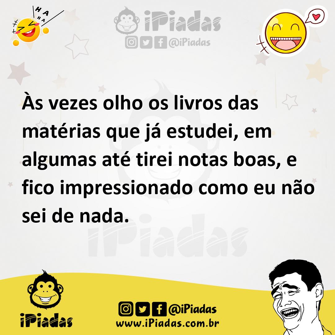 Ilustração de Às vezes olho os livros das matérias que já estudei, em algumas até ti... no iPiadas
