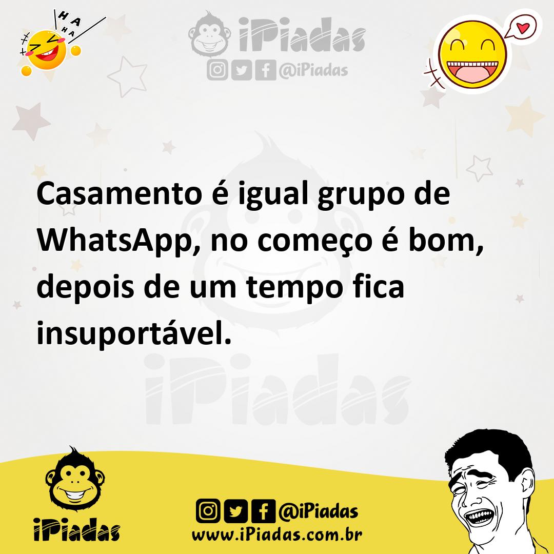 Ilustração de Casamento é igual grupo de WhatsApp, no começo é bom, depois de um tem... no iPiadas