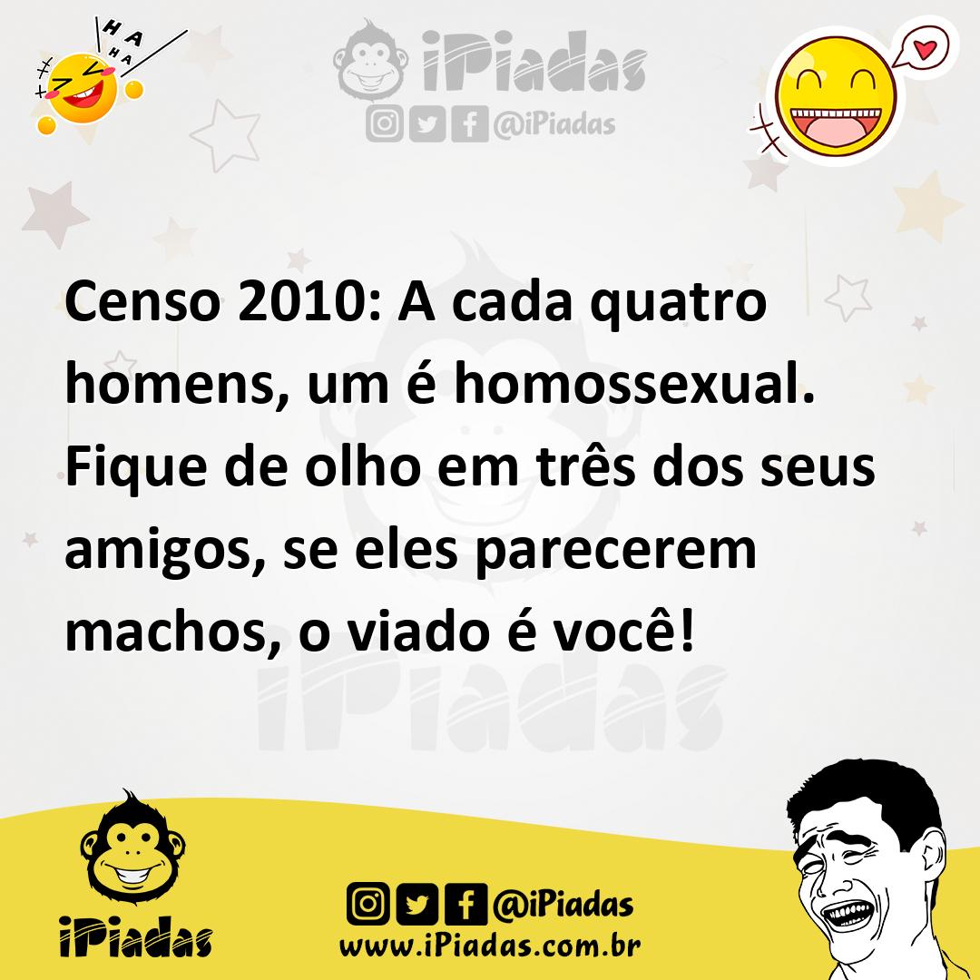 Ilustração de Censo 2010: A cada quatro homens, um é homossexual. Fique de olho em t... no iPiadas