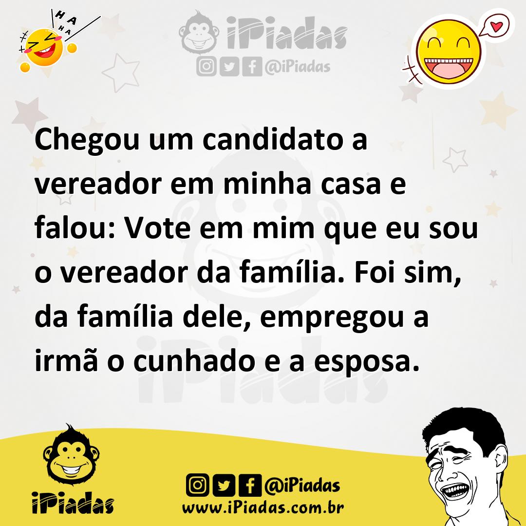 Ilustração de Chegou um candidato a vereador em minha casa e falou: Vote em mim que... no iPiadas