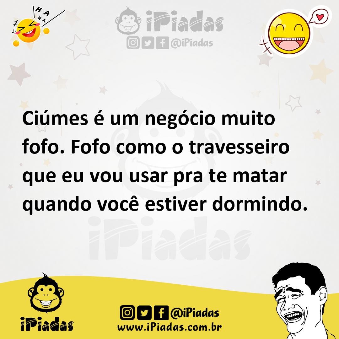 Ilustração de Ciúmes é um negócio muito fofo. Fofo como o travesseiro que eu vou usa... no iPiadas