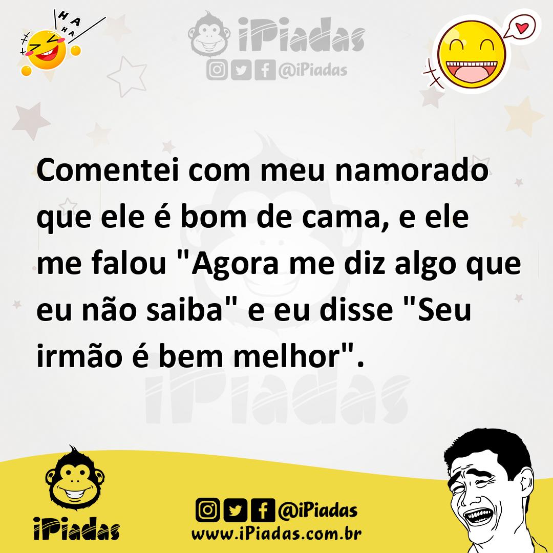 Ilustração de Comentei com meu namorado que ele é bom de cama, e ele me falou "Agora... no iPiadas