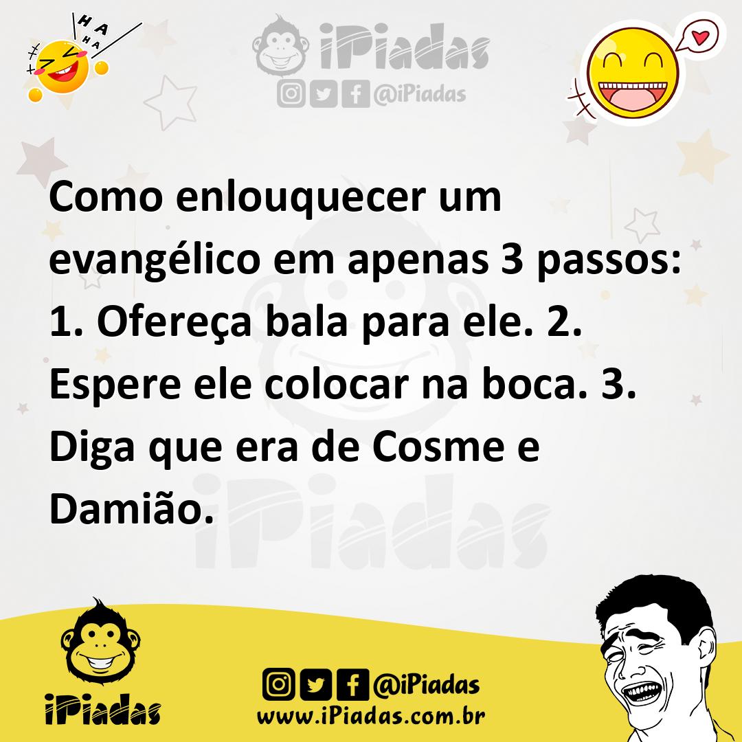 Ilustração de Como enlouquecer um evangélico em apenas 3 passos: 1. Ofereça bala par... no iPiadas