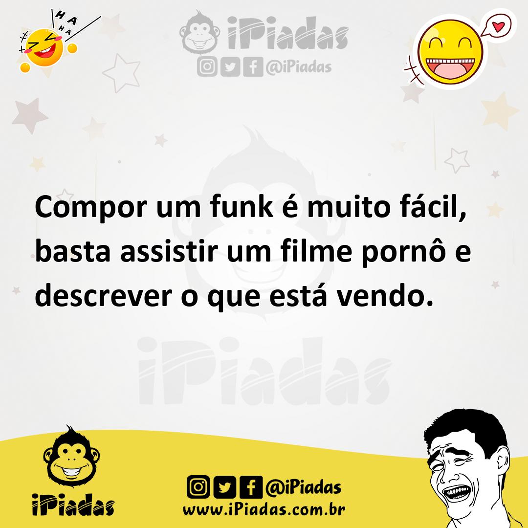 Ilustração de Compor um funk é muito fácil, basta assistir um filme pornô e descreve... no iPiadas