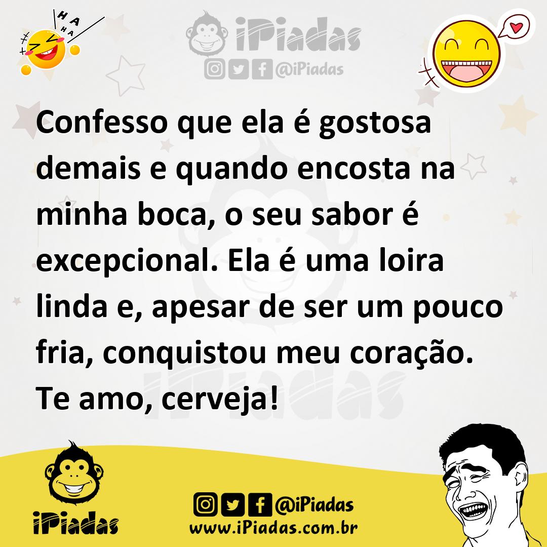 Ilustração de Confesso que ela é gostosa demais e quando encosta na minha boca, o se... no iPiadas