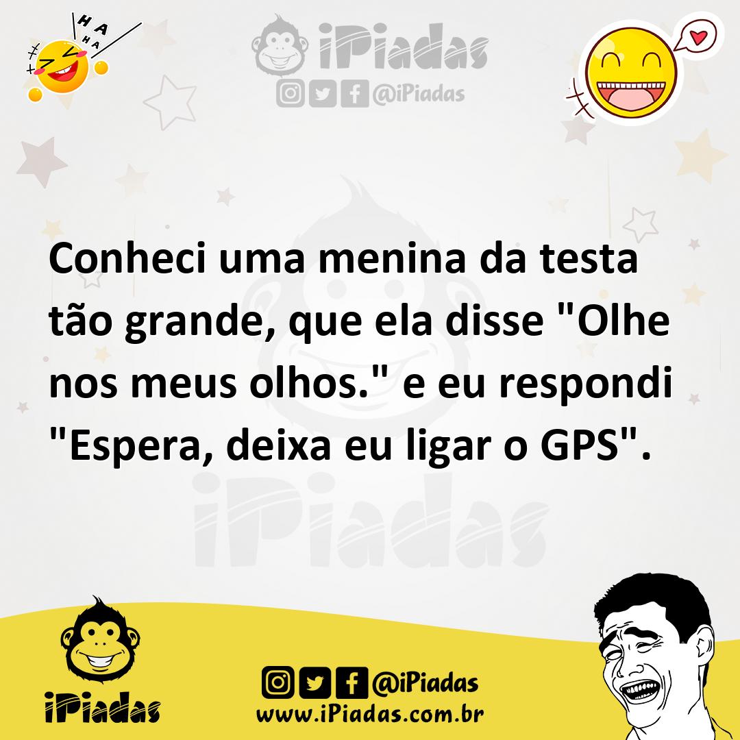 Ilustração de Conheci uma menina da testa tão grande, que ela disse "Olhe nos meus o... no iPiadas