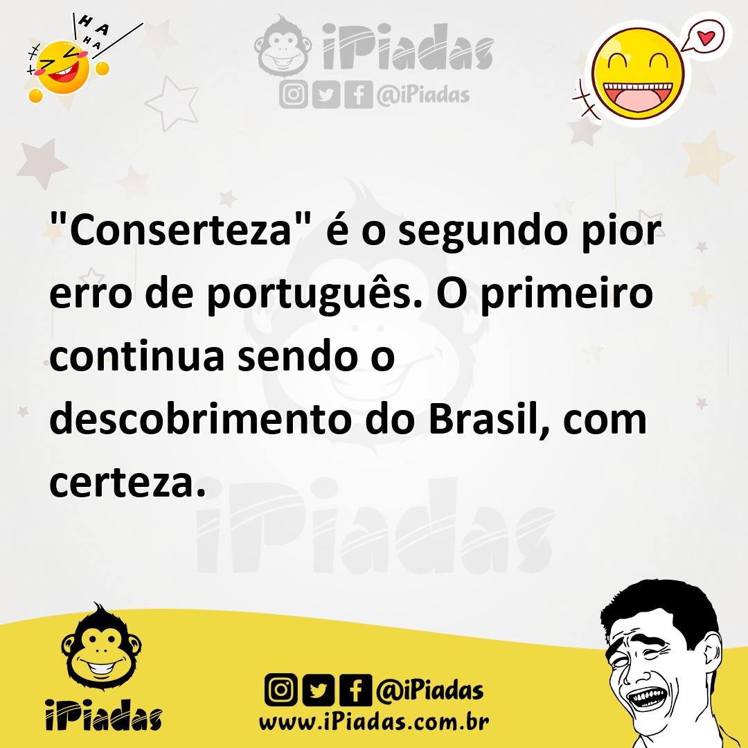 Ilustração de "Conserteza" é o segundo pior erro de português. O primeiro continua s... no iPiadas