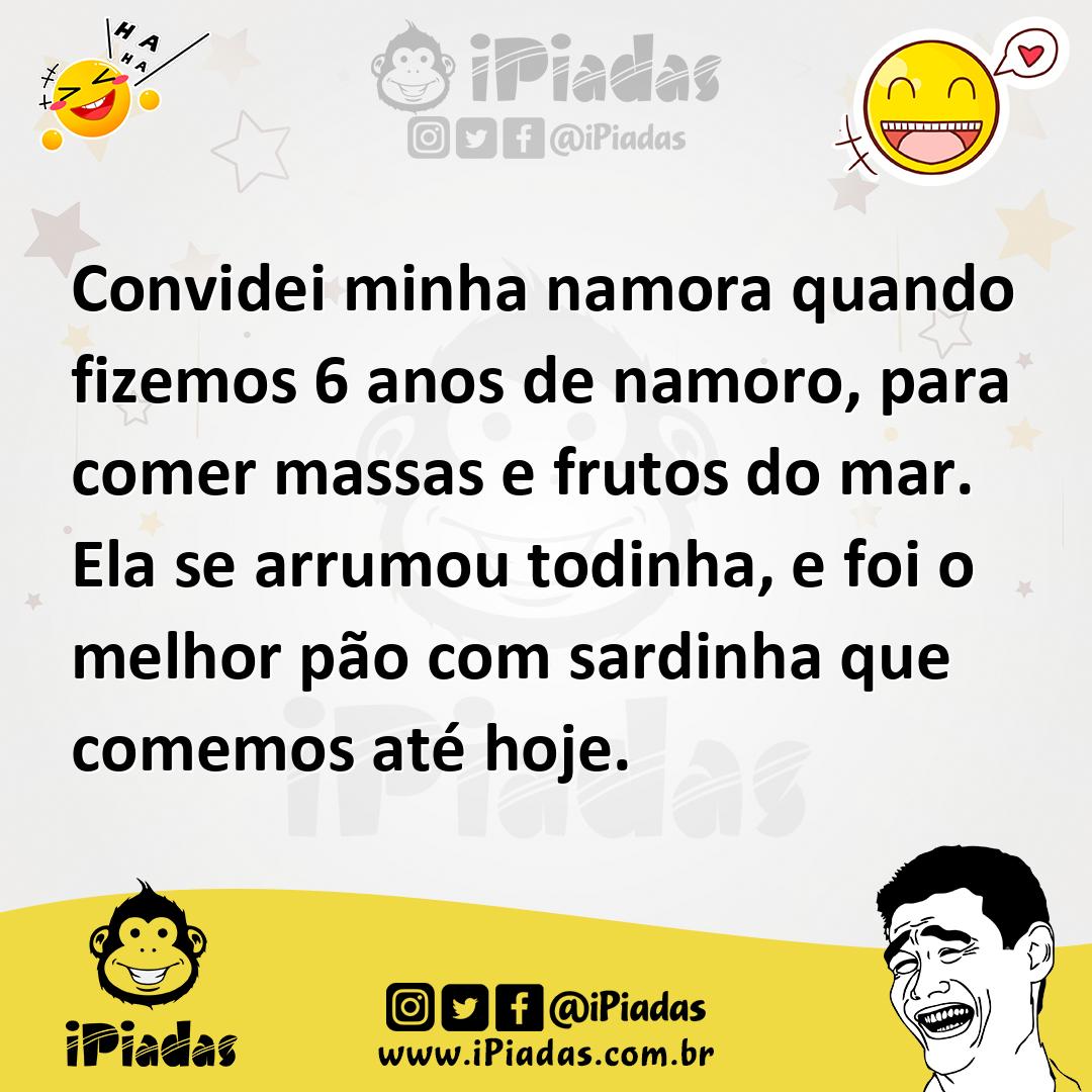 Ilustração de Convidei minha namora quando fizemos 6 anos de namoro, para comer mass... no iPiadas