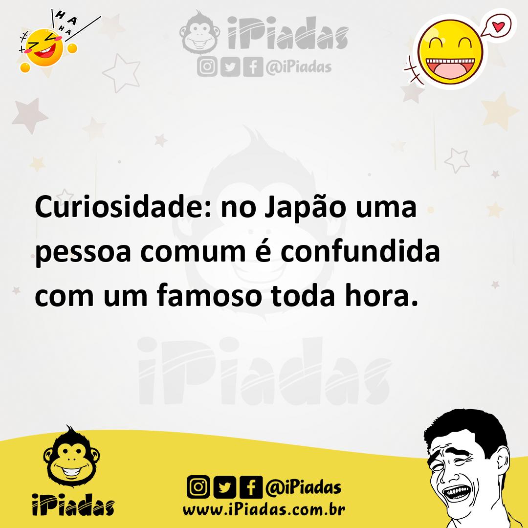 Ilustração de Curiosidade: no Japão uma pessoa comum é confundida com um famoso toda... no iPiadas