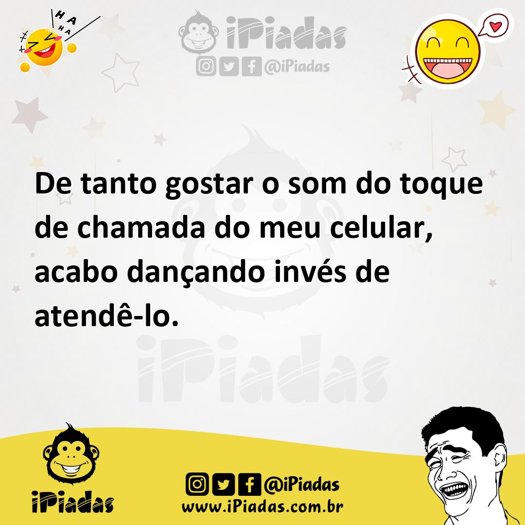 Ilustração de De tanto gostar o som do toque de chamada do meu celular, acabo dançan... no iPiadas