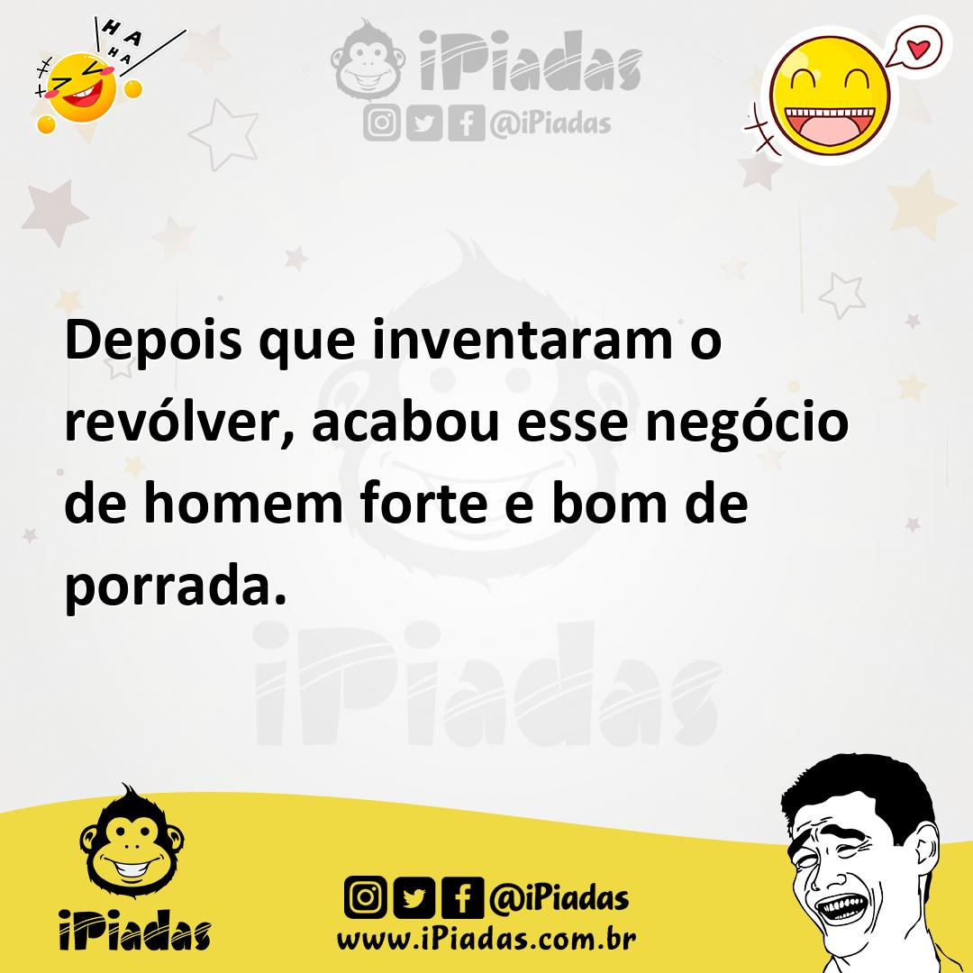Ilustração de Depois que inventaram o revólver, acabou esse negócio de homem forte e... no iPiadas