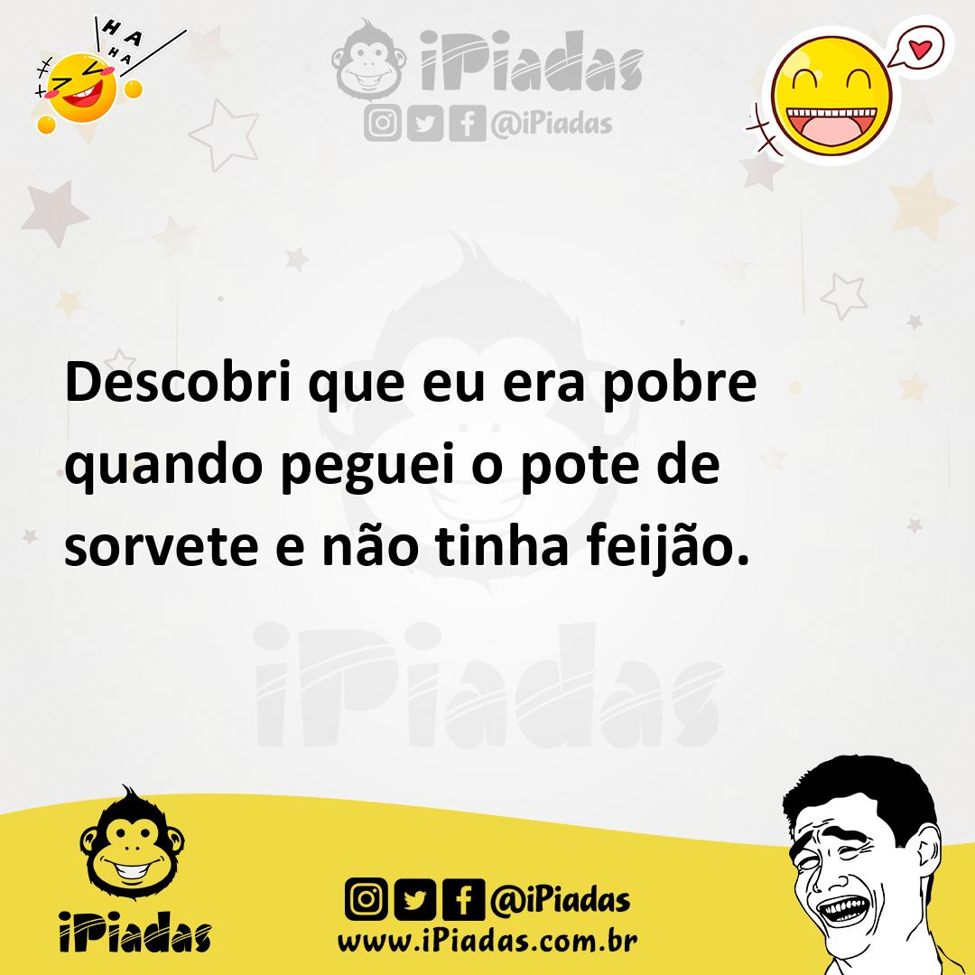 Ilustração de Descobri que eu era pobre quando peguei o pote de sorvete e não tinha... no iPiadas