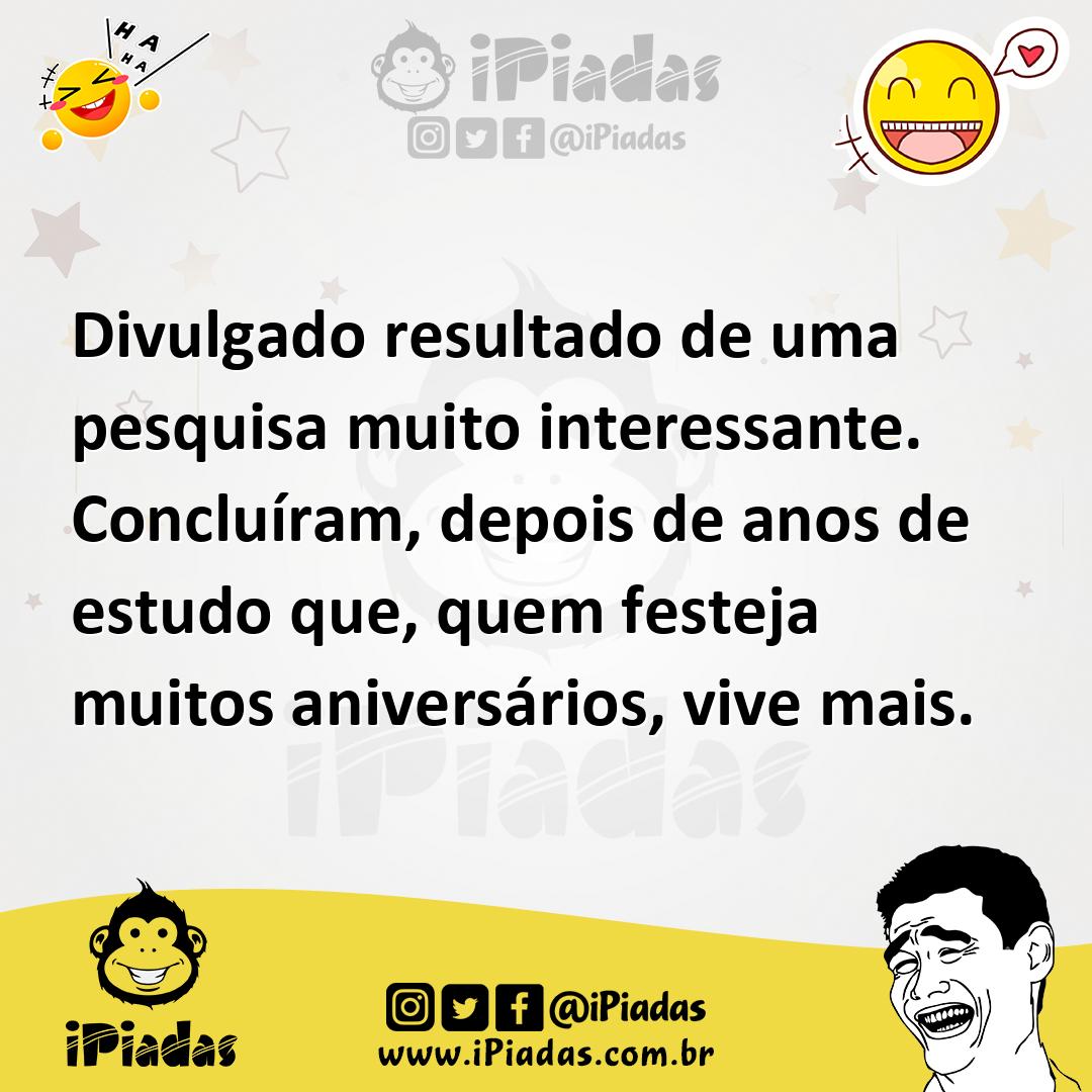 Ilustração de Divulgado resultado de uma pesquisa muito interessante. Concluíram, de... no iPiadas