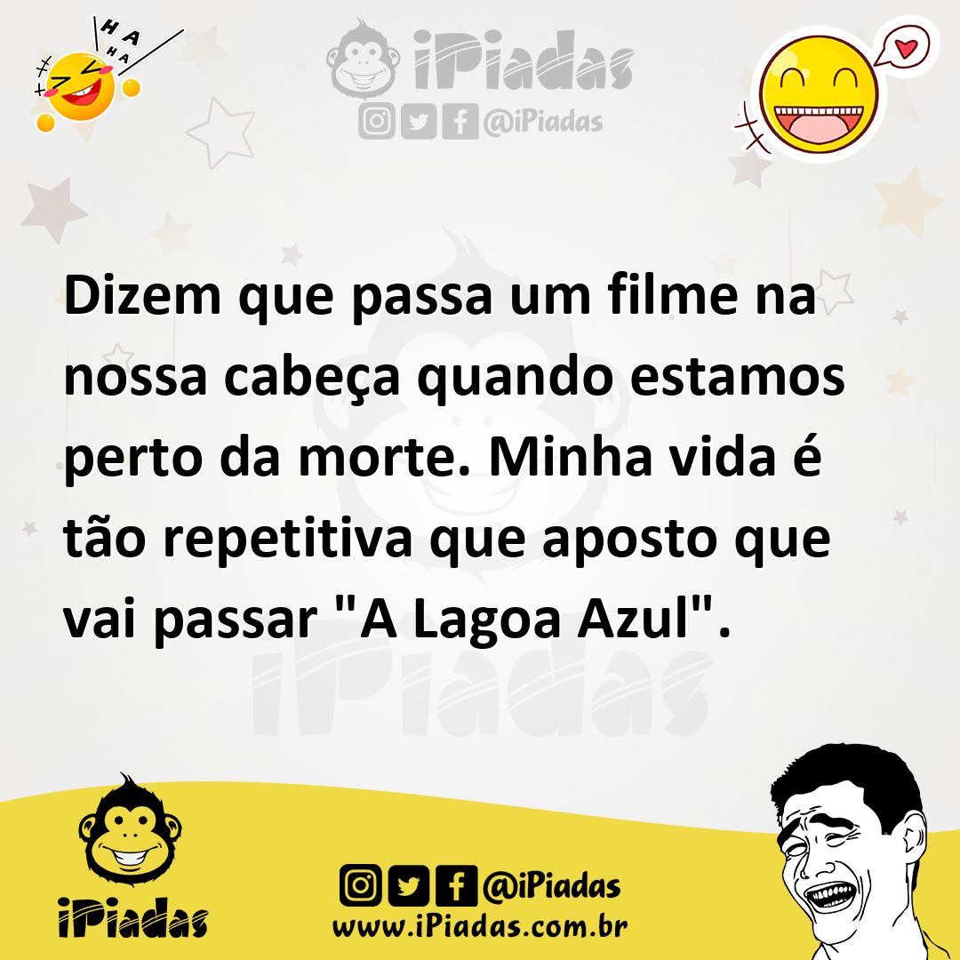 Ilustração de Dizem que passa um filme na nossa cabeça quando estamos perto da morte... no iPiadas