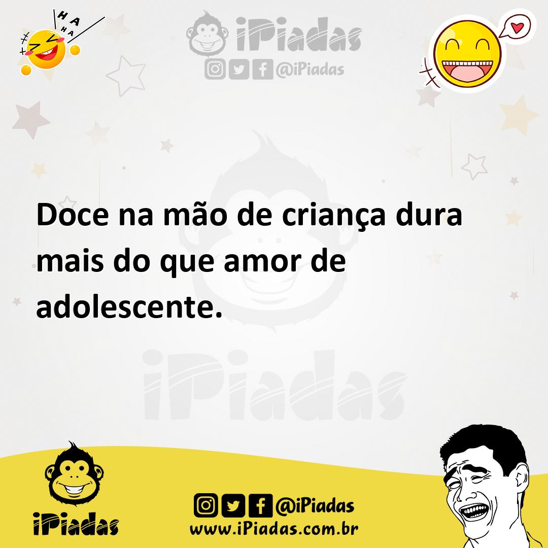Ilustração de Doce na mão de criança dura mais do que amor de adolescente. no iPiadas