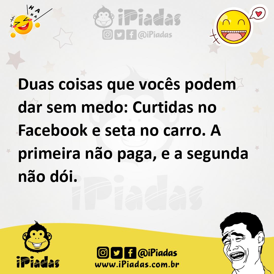 Ilustração de Duas coisas que vocês podem dar sem medo: Curtidas no Facebook e seta... no iPiadas