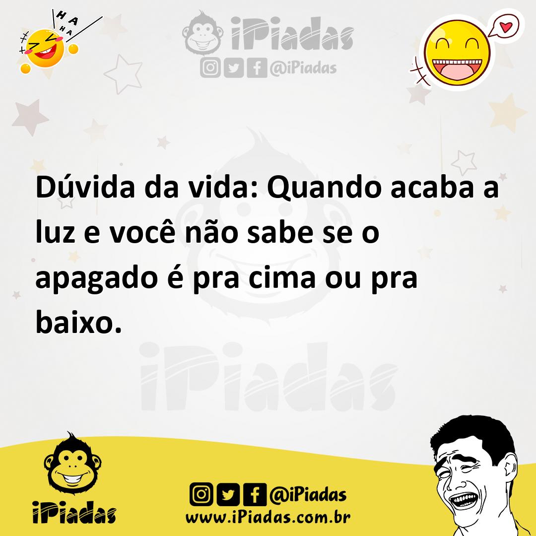 Ilustração de Dúvida da vida: Quando acaba a luz e você não sabe se o apagado é pra... no iPiadas