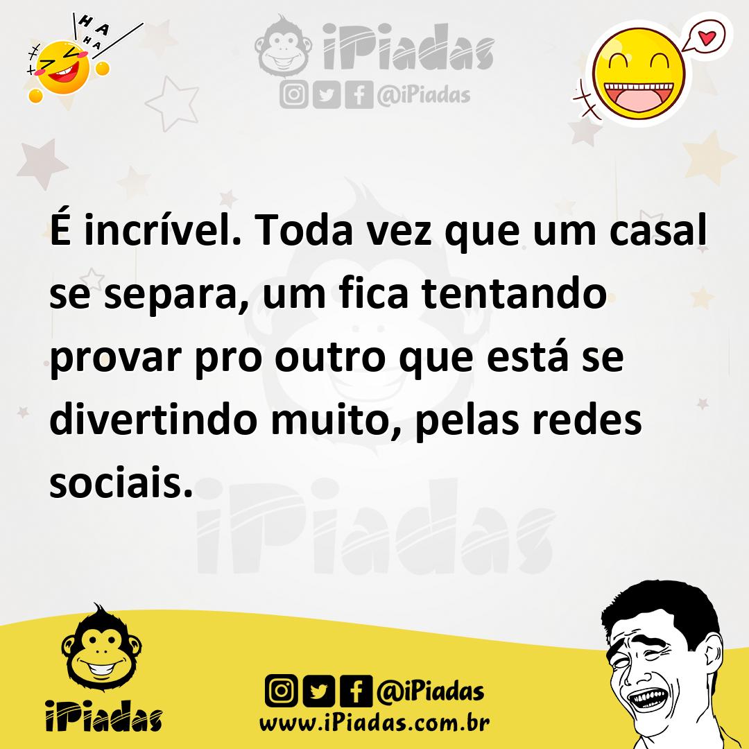Ilustração de É incrível. Toda vez que um casal se separa, um fica tentando provar p... no iPiadas