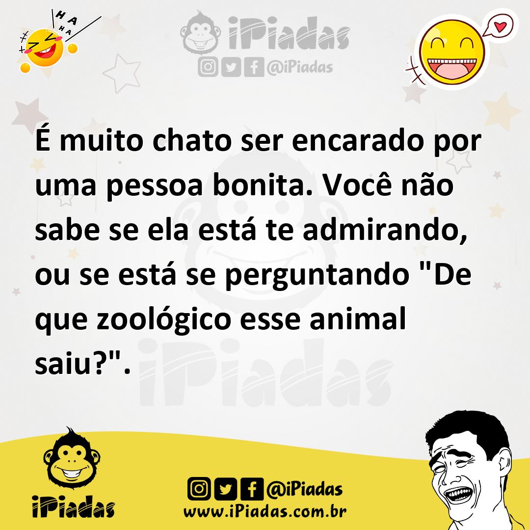 Ilustração de É muito chato ser encarado por uma pessoa bonita. Você não sabe se ela... no iPiadas