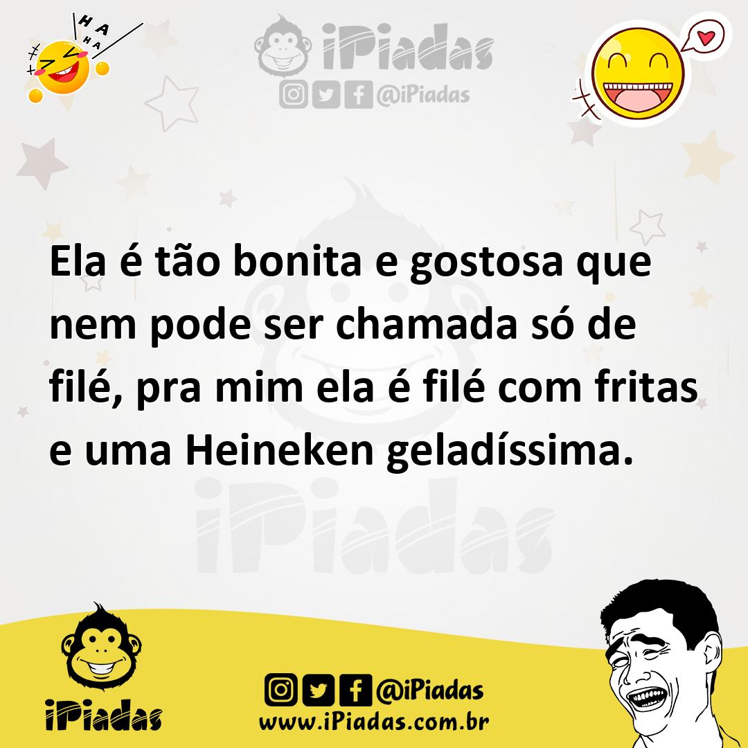 Ilustração de Ela é tão bonita e gostosa que nem pode ser chamada só de filé, pra mi... no iPiadas