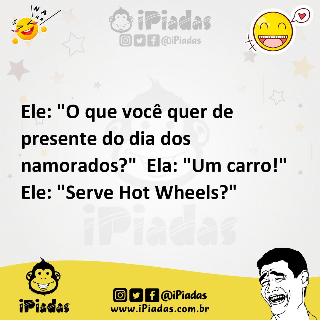 Ilustração de Ele: "O que você quer de presente do dia dos namorados?" Ela: "Um carr... no iPiadas
