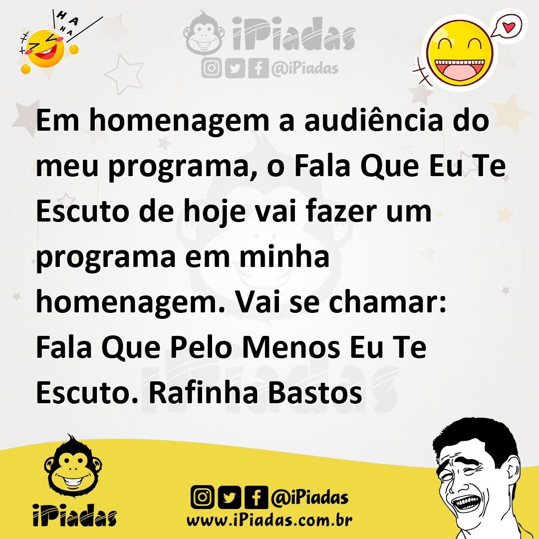 Ilustração de Em homenagem a audiência do meu programa, o Fala Que Eu Te Escuto de h... no iPiadas