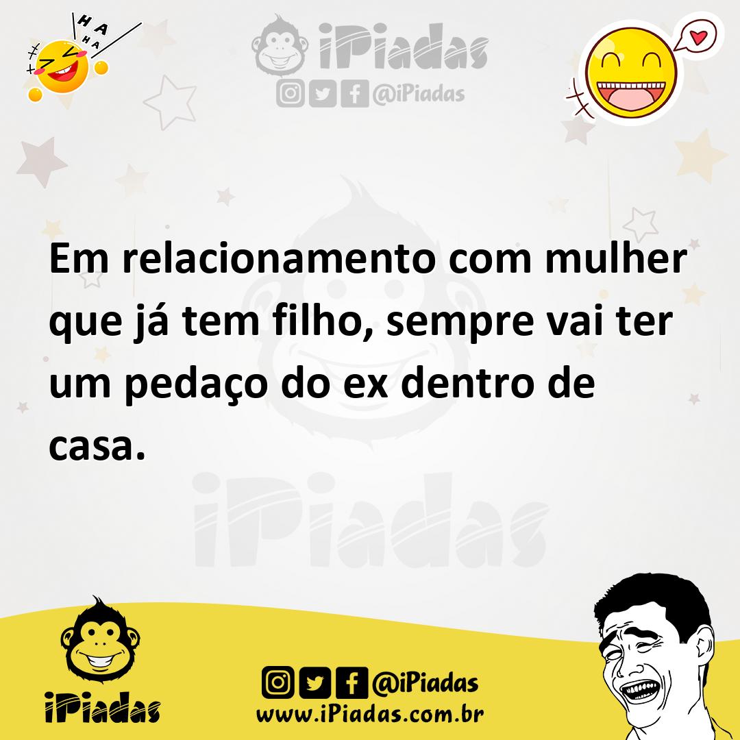 Ilustração de Em relacionamento com mulher que já tem filho, sempre vai ter um pedaç... no iPiadas