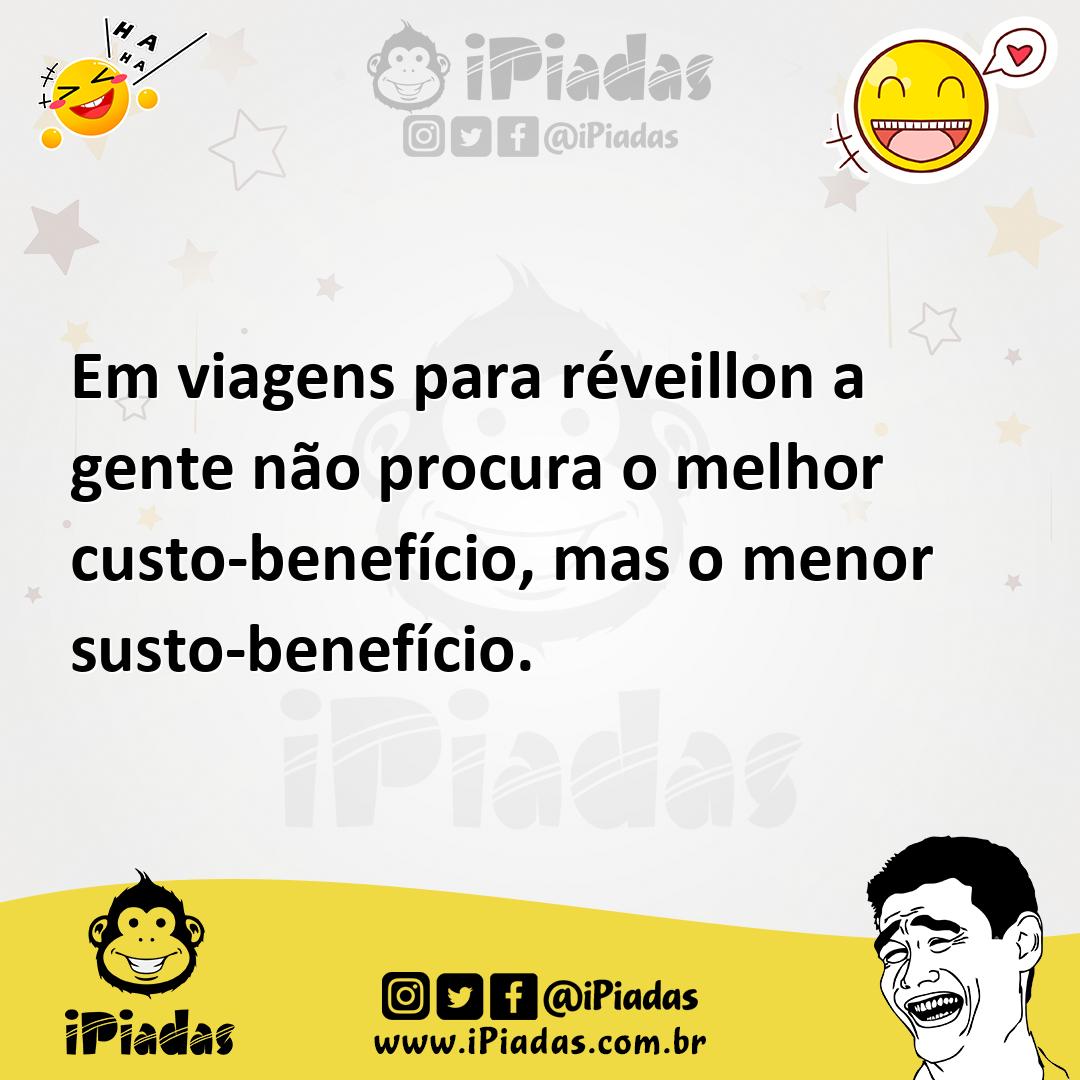 Ilustração de Em viagens para réveillon a gente não procura o melhor custo-benefício... no iPiadas