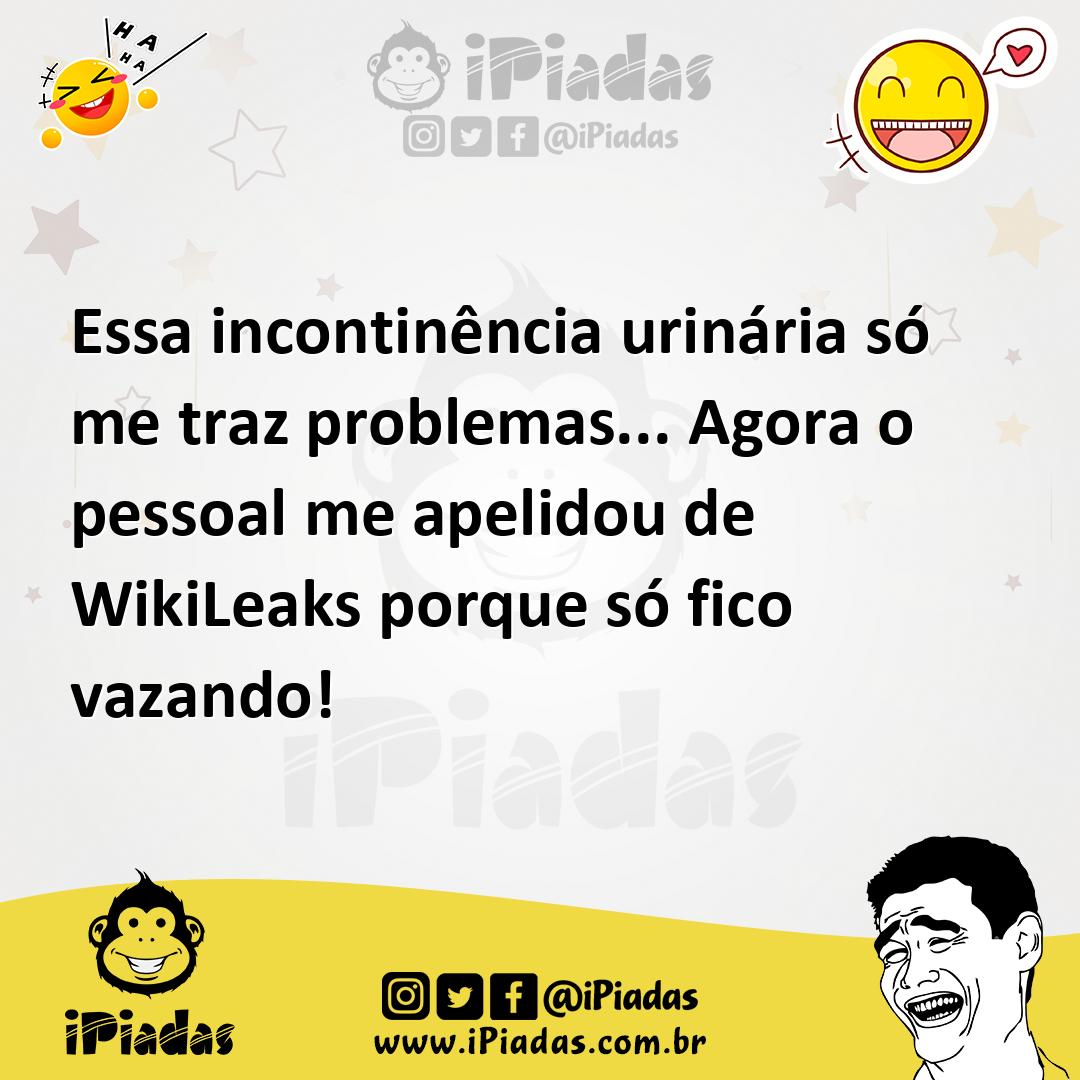 Ilustração de Essa incontinência urinária só me traz problemas... Agora o pessoal me... no iPiadas