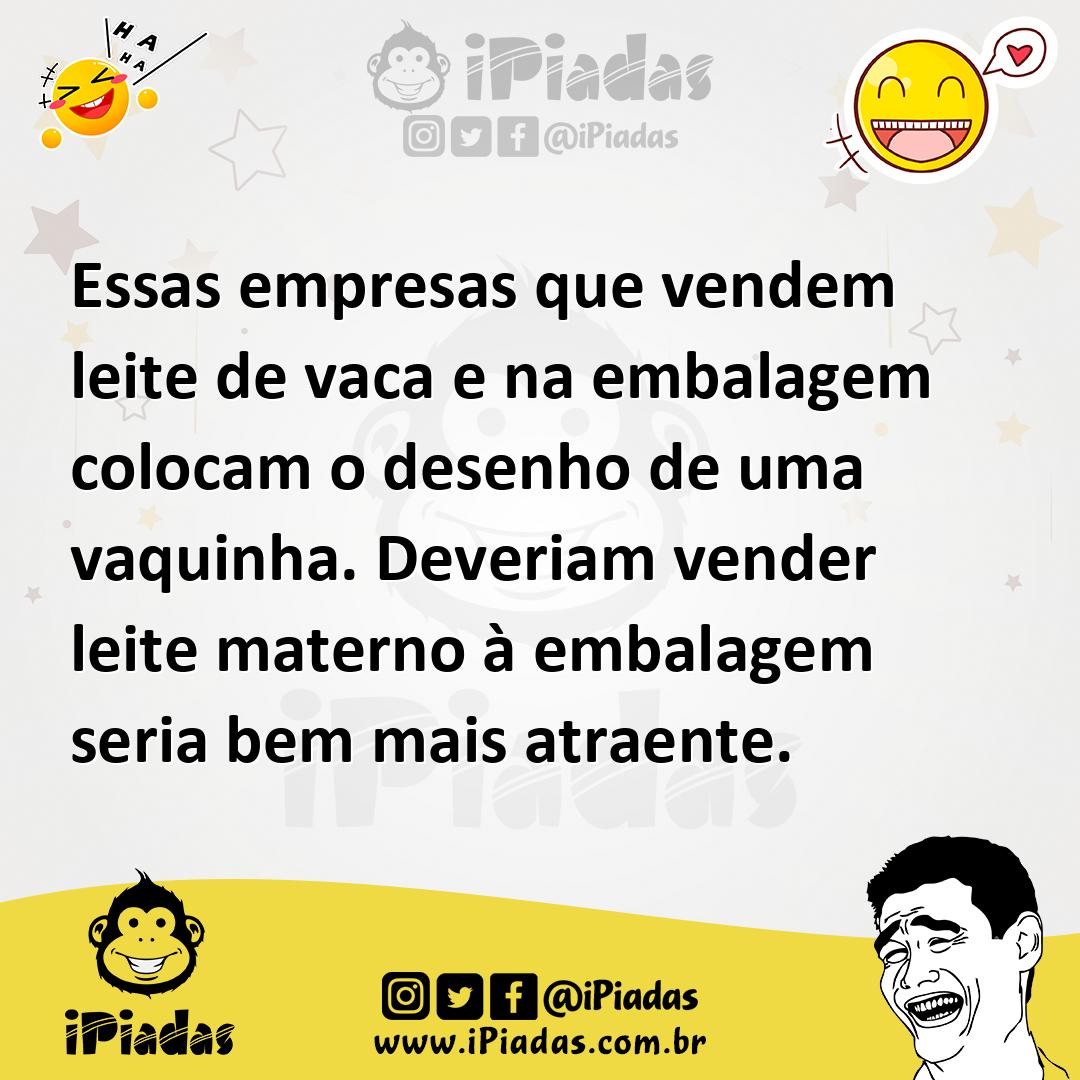 Ilustração de Essas empresas que vendem leite de vaca e na embalagem colocam o desen... no iPiadas