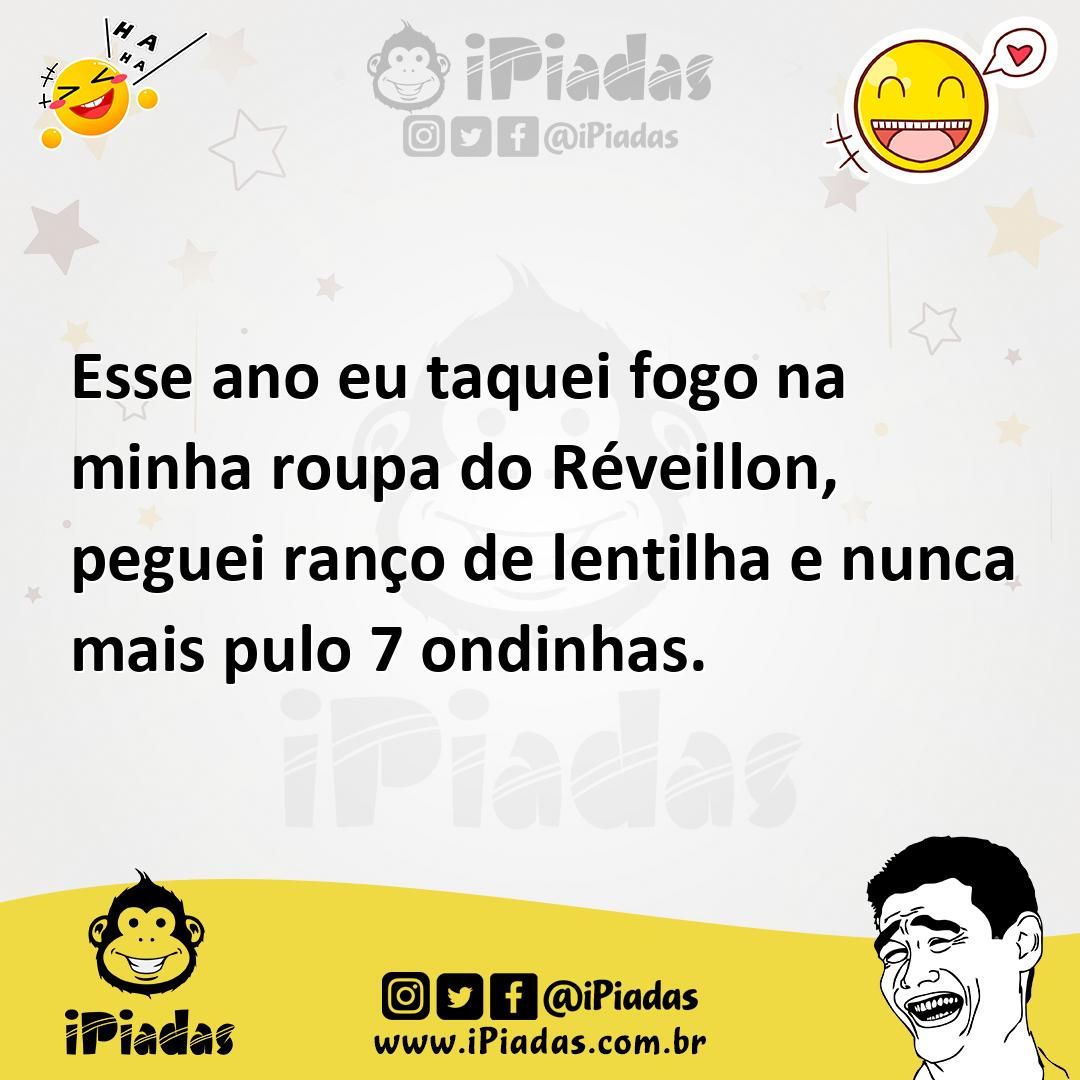 Ilustração de Esse ano eu taquei fogo na minha roupa do Réveillon, peguei ranço de l... no iPiadas