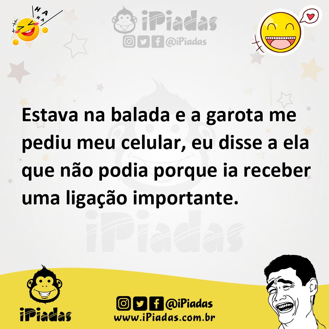 Ilustração de Estava na balada e a garota me pediu meu celular, eu disse a ela que n... no iPiadas
