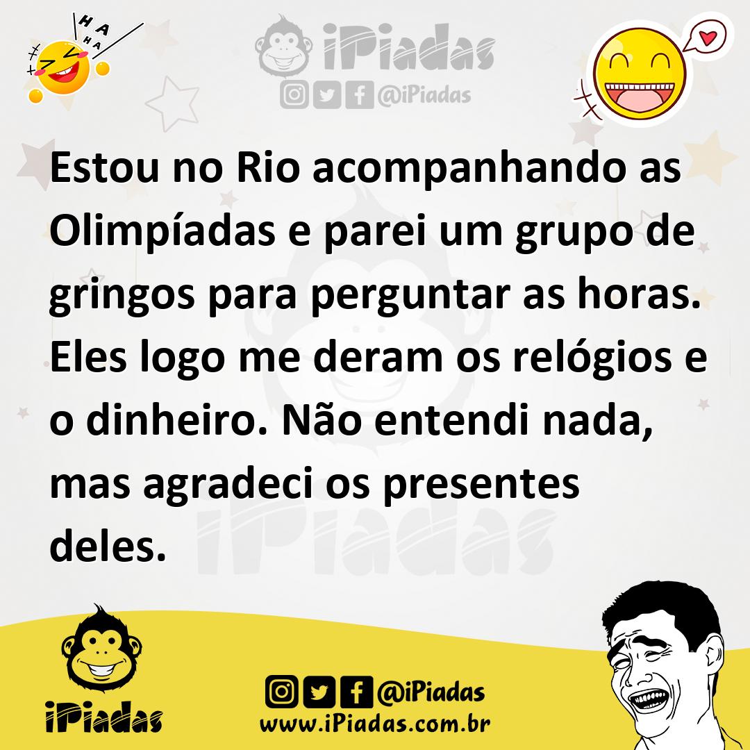 Ilustração de Estou no Rio acompanhando as Olimpíadas e parei um grupo de gringos pa... no iPiadas