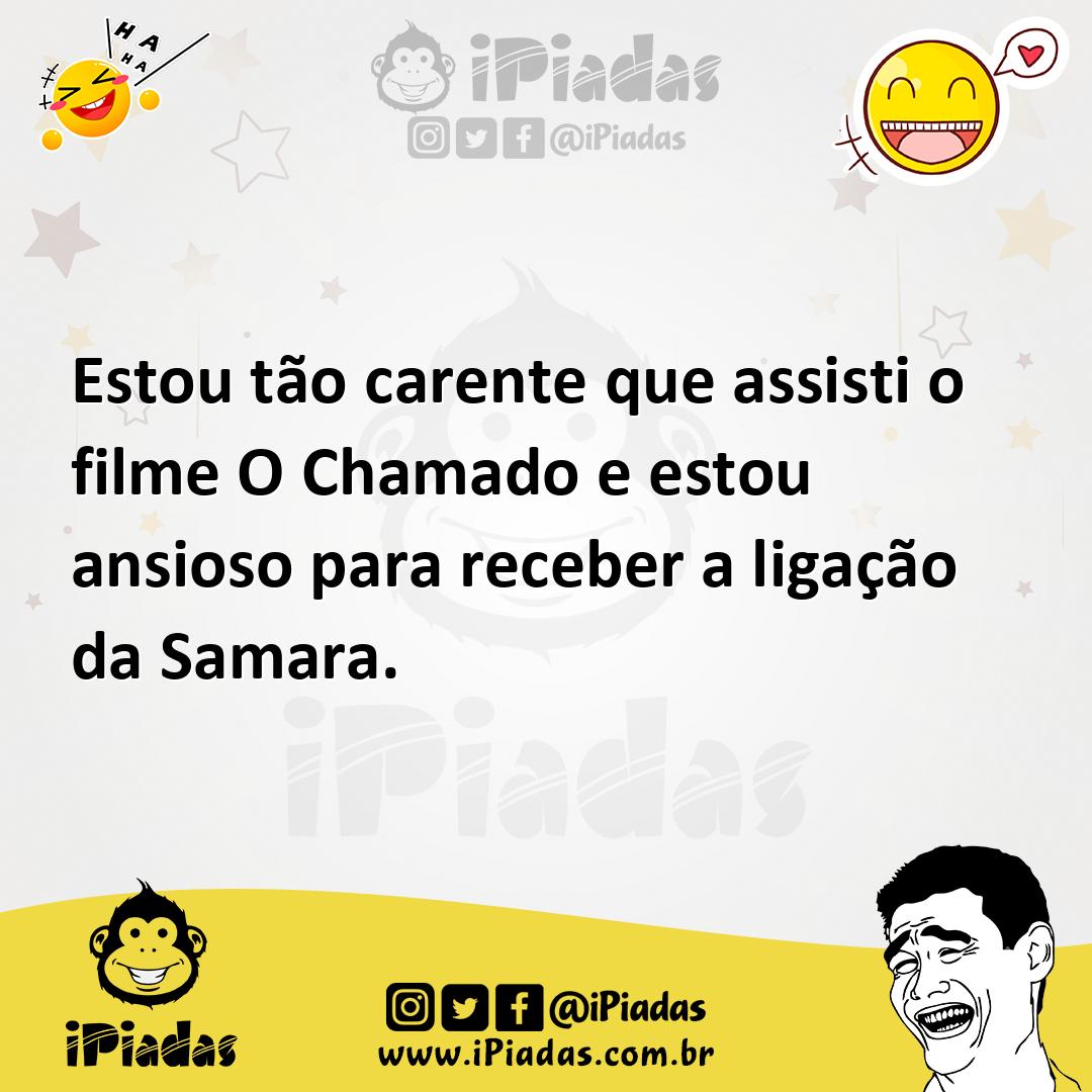 Ilustração de Estou tão carente que assisti o filme O Chamado e estou ansioso para r... no iPiadas