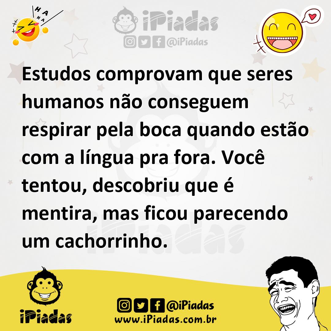 Ilustração de Estudos comprovam que seres humanos não conseguem respirar pela boca q... no iPiadas