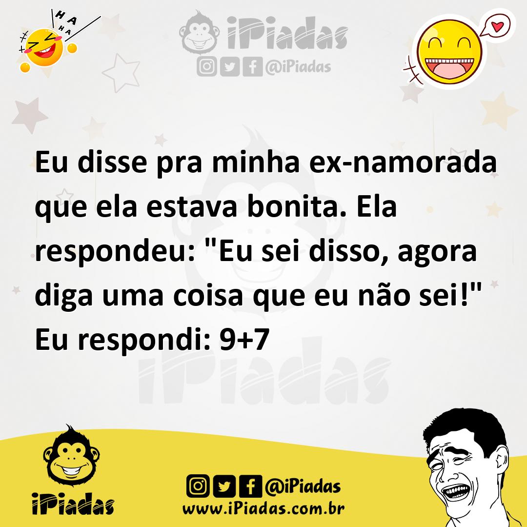Ilustração de Eu disse pra minha ex-namorada que ela estava bonita. Ela respondeu: "... no iPiadas