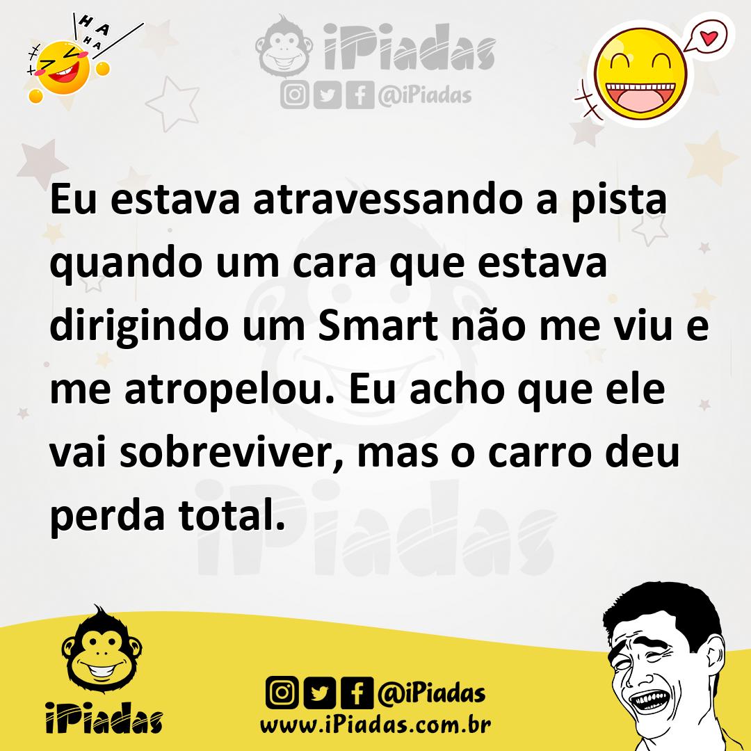 Ilustração de Eu estava atravessando a pista quando um cara que estava dirigindo um... no iPiadas