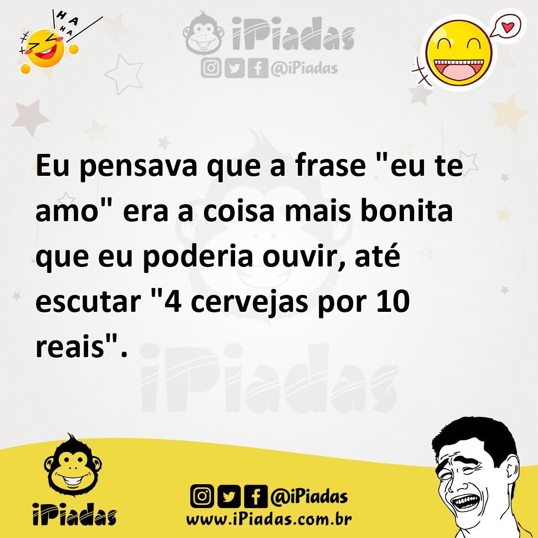 Ilustração de Eu pensava que a frase "eu te amo" era a coisa mais bonita que eu pode... no iPiadas
