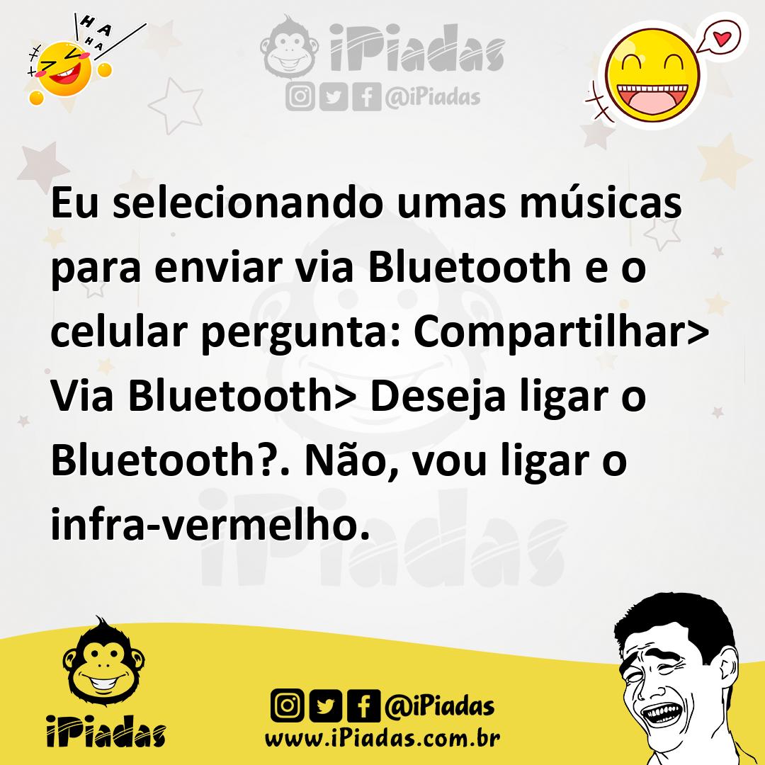 Ilustração de Eu selecionando umas músicas para enviar via Bluetooth e o celular per... no iPiadas