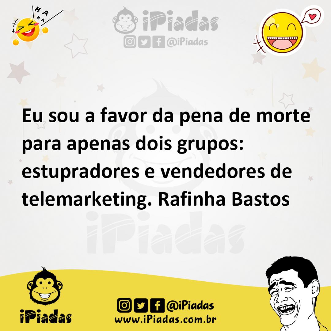 Ilustração de Eu sou a favor da pena de morte para apenas dois grupos: estupradores... no iPiadas