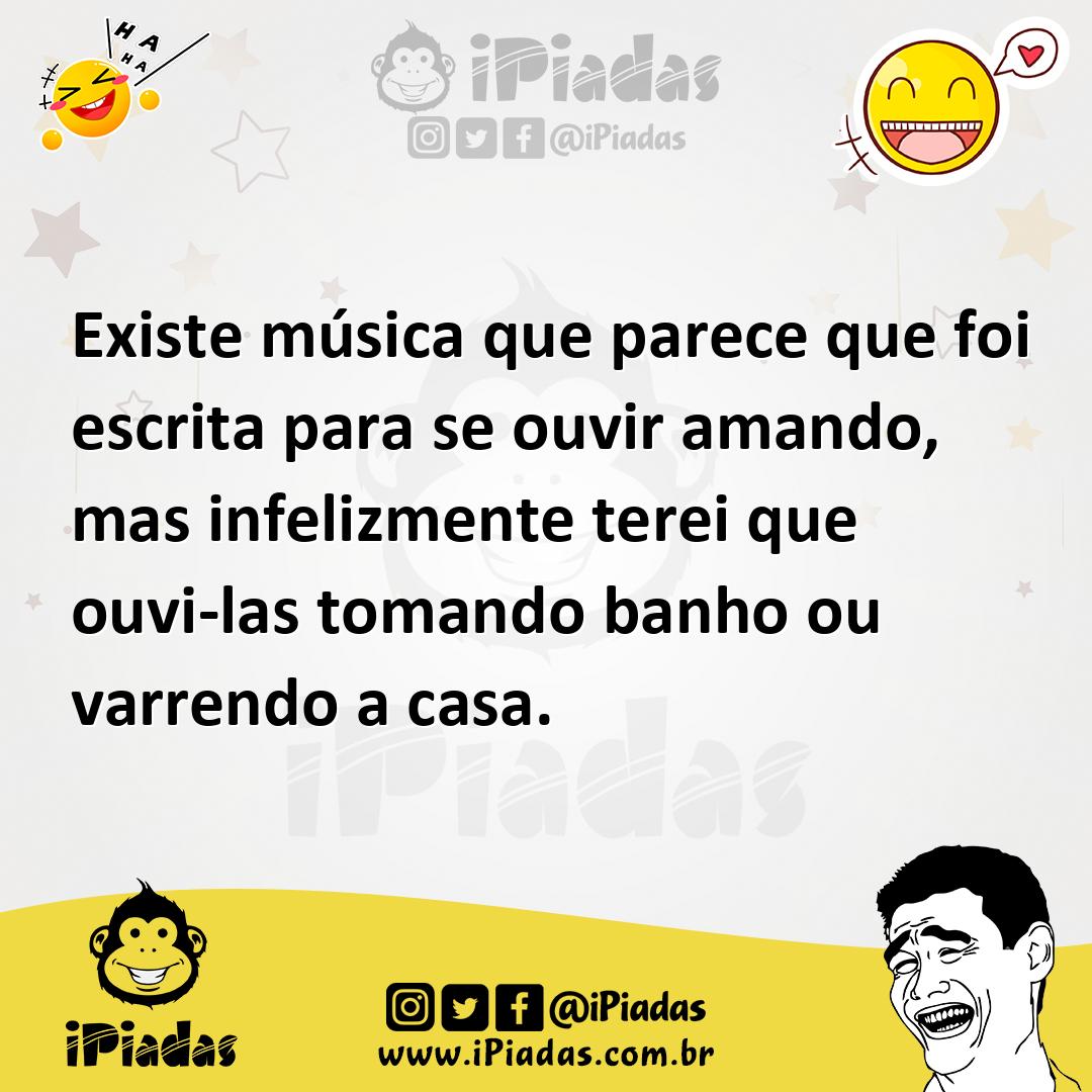 Ilustração de Existe música que parece que foi escrita para se ouvir amando, mas inf... no iPiadas