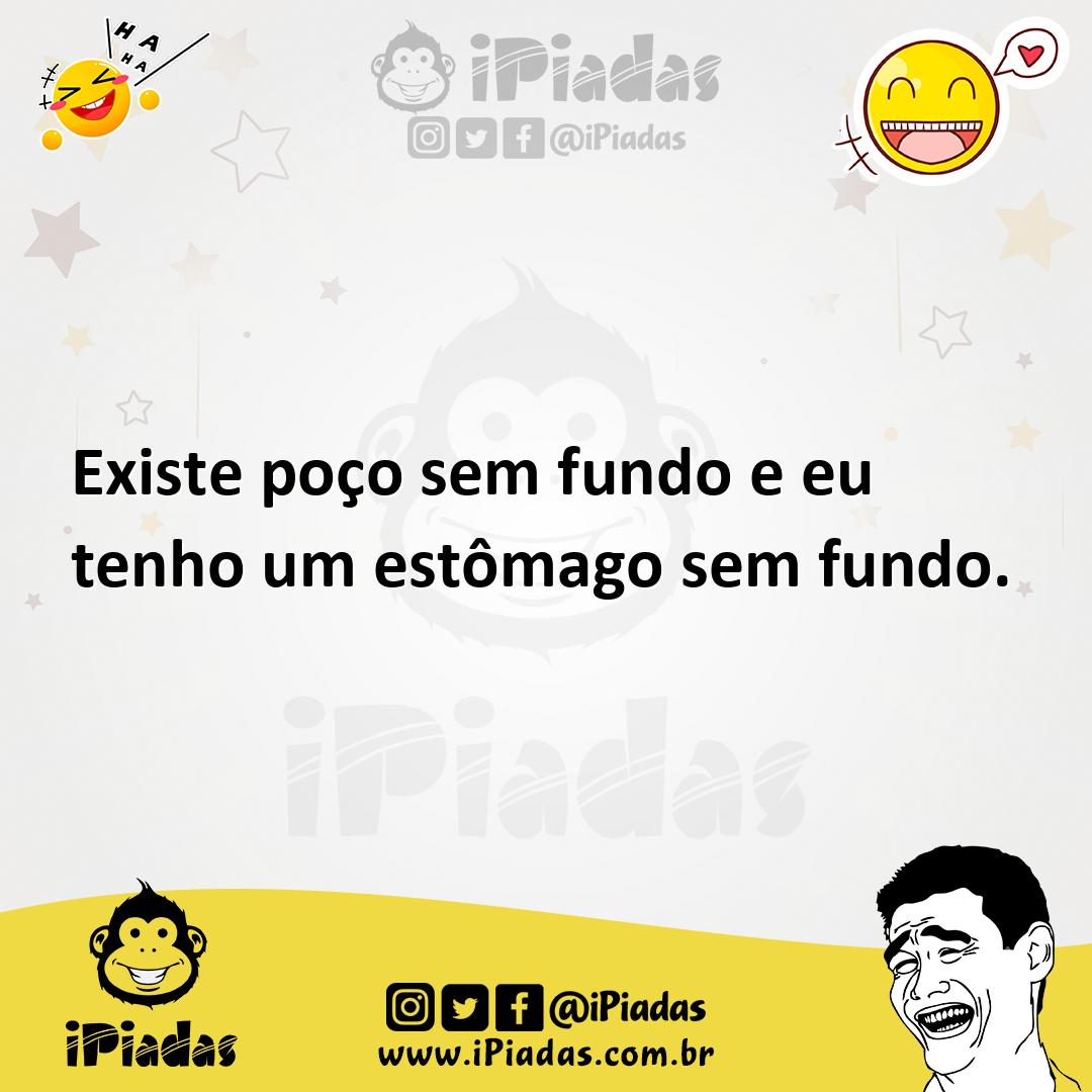 Ilustração de Existe poço sem fundo e eu tenho um estômago sem fundo. no iPiadas