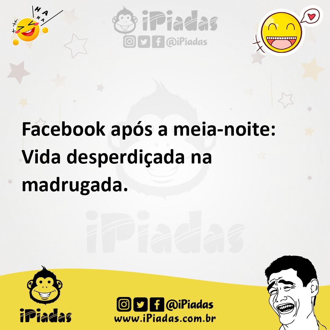 Ilustração de Facebook após a meia-noite: Vida desperdiçada na madrugada. no iPiadas